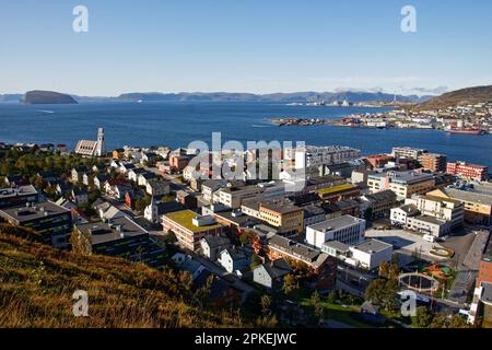 A panoramic view of Hammerfest, Troms og Finnmark County, Norway Stock Photo