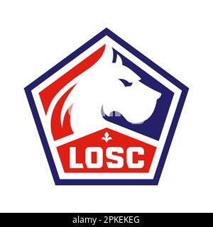 Vinnitsa, Ukraine - December 14, 2022: Football soccer. FC team Losc club logo icon. Stock Vector