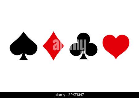 Play card sign icon set Stock Vector