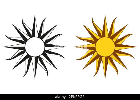 Sun icon symbol simple design Stock Vector