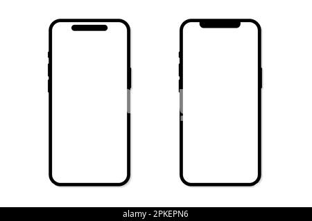 Vinnitsa, Ukraine - November 08, 2022: Iphone apple smartphones set.. Vector editorial illustration Stock Vector