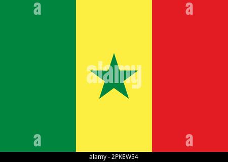 Senegal national flag background illustration Stock Vector