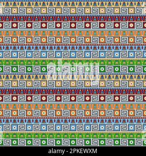 Ancient Egyptian traditional background, vector seamless pattern Stock ...