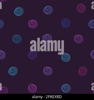 Bright spiral design background pink pattern with hearts. Vector ...
