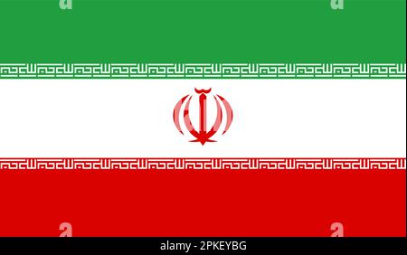 Official national Iran flag background Stock Vector