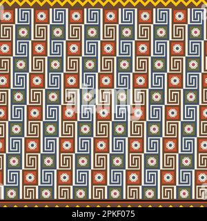 Ancient Egyptian traditional background, vector seamless pattern Stock Vector