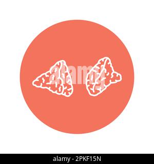 Adrenal glands color line icon. Endocrine system Stock Vector Image ...