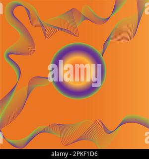 Orange and purple abstraction vector illustration Stock Vector