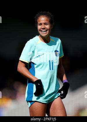 Australia's Mary Fowler during an International Friendly match at Cherry Red Records Stadium, London. Picture date: Friday April 7, 2023. Stock Photo