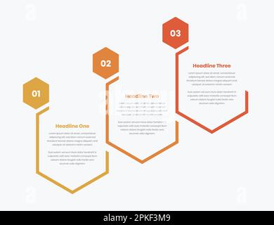 Steps infographic with geomatric shape and number for data presentation Stock Vector