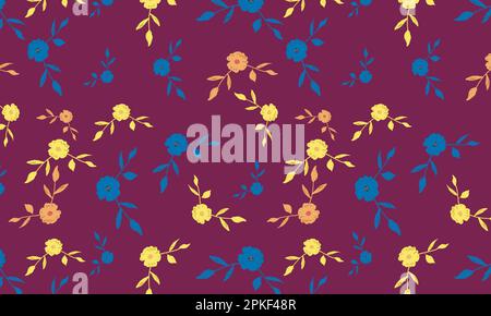 seamless printed clothes floral pattern design,seamless flower pattern,hand drawn flower pattern Stock Vector