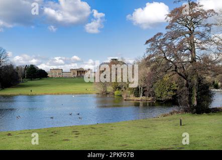 A view at Stowe Gardens, Buckinghamshire Stock Photo