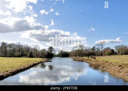 A view at Stowe Gardens, Buckinghamshire Stock Photo