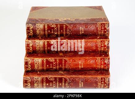 A stack of books,Germany,  1900 Stock Photo