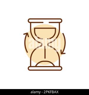 Waiting loading color line icon. Sandy times. Download process. System update. Stock Vector
