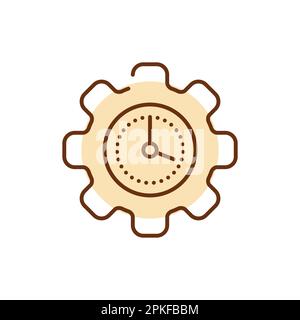Waiting loading color line icon. Technical time. Download process. System update. Stock Vector