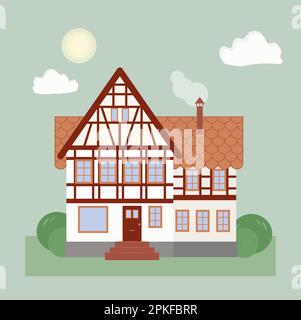 House. flat style vector illustration Stock Vector Image & Art - Alamy