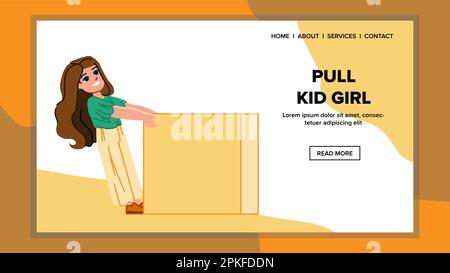 pull kid girl vector Stock Vector