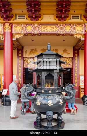 California, NOV 26 2016 - Sunny exterior view of the Hsi Lai Temple Stock Photo