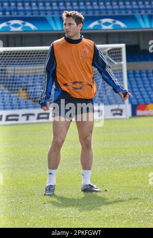 Frank Lampard, Chelsea FC Training Session, Stamford Bridge, London, UK Stock Photo