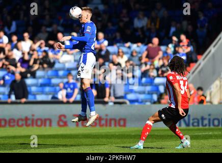 during the Vanarama National League match between Oldham Athletic and  Altrincham at Boundary Park, Oldham on Friday 7th April 2023. (Photo: Eddie  Garvey