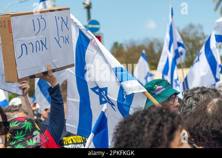 Civilian protests in the city of Rehovot Israel against the planned changes of Israeli government to the high court of justice Stock Photo