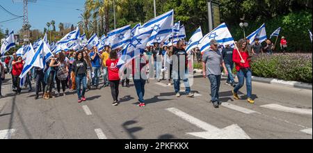 Civilian protests in the city of Rehovot Israel against the planned changes of Israeli government to the high court of justice Stock Photo