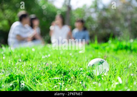 Families having a picnic Stock Photo