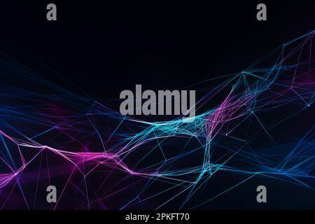 Abstract technology dark background Hi-tech communication concept ...