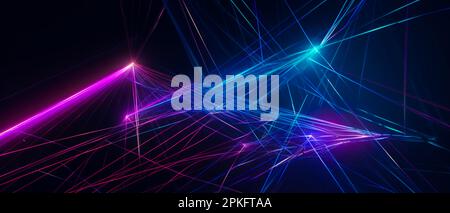 Abstract technology dark background Hi-tech communication concept, technology, digital business, innovation, science fiction scene with copy space. Stock Photo