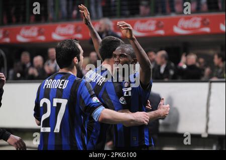 Milan, Italy, 24/03/2010 : Samuel Eto’o during the match Inter Livorno Stock Photo