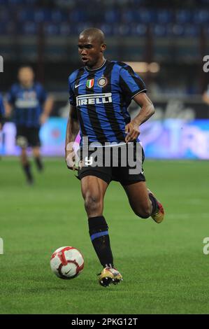 Milan, Italy, 15/04/2010 : Samuel Eto’o during the match Inter Juventus Stock Photo