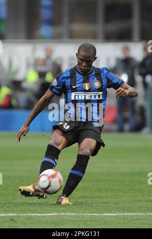 Milan, Italy, 24/03/2010 : Samuel Eto’o during the match Inter Atalanta Stock Photo