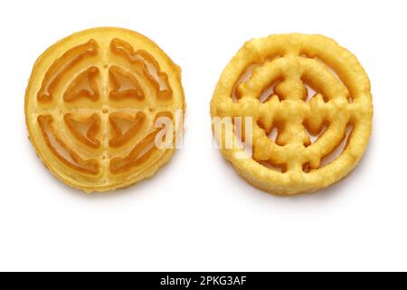 rosette cookie: circle cookie front and back Stock Photo