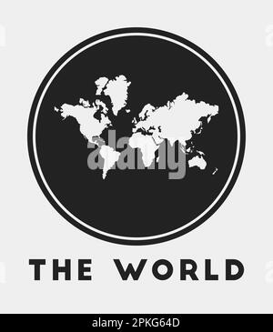 World Map Logo Vector Icon Sign illustration in white background ...