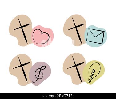 Illustration for advertising, websites, banners, rewiews, icons, web, postcards and decor individual element and etc Stock Vector