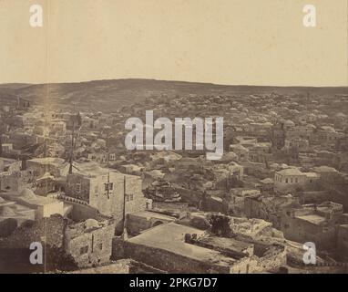 Panorama of Jerusalem] about 1862 by Othon von Ostheim Stock Photo