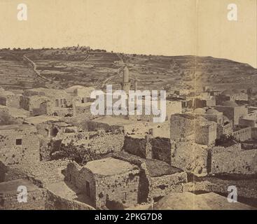 Panorama of Jerusalem] about 1862 by Othon von Ostheim Stock Photo