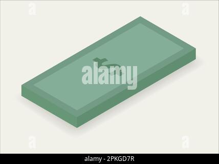 Set Of Money Banknotes. Isometric Design. Vector Illustration Isometric money design. Stock Vector