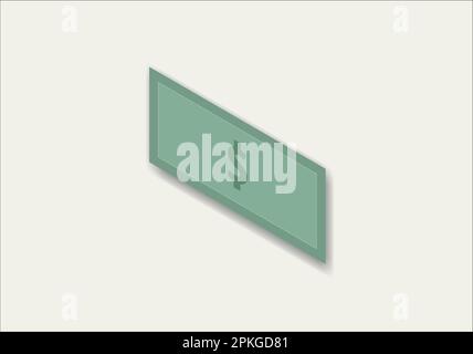 Set Of Money Banknotes. Isometric Design. Vector Illustration Isometric money design. Stock Vector