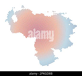 Venezuela Dot Map. Country Digital Style Shape. Venezuela vector image ...