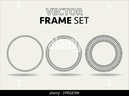 Hand drawn circles sketch frame vector set. Rounds scribble line circles. Vector illustrations. Stock Vector