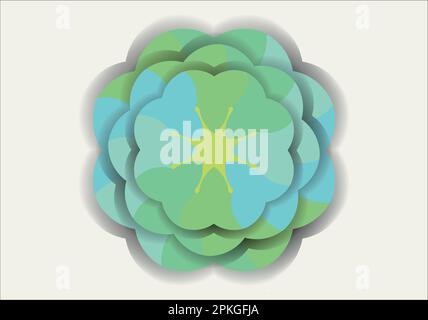 Radial Fractal Pattern Design. Abstract shape design. Stock Vector