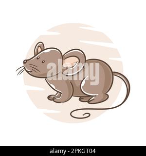 Cute mouse animal cartoon design Stock Vector