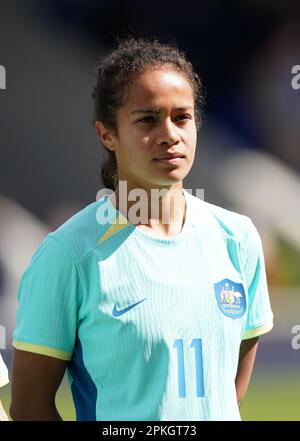 Australia's Mary Fowler during an International Friendly match at Cherry Red Records Stadium, London. Picture date: Friday April 7, 2023. Stock Photo