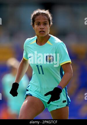 Australia's Mary Fowler during an International Friendly match at Cherry Red Records Stadium, London. Picture date: Friday April 7, 2023. Stock Photo