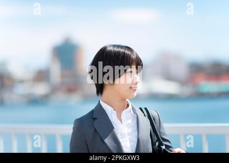 Smiling businesswoman Stock Photo