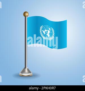 State table flag of United Nations. National symbol, vector illustration Stock Vector