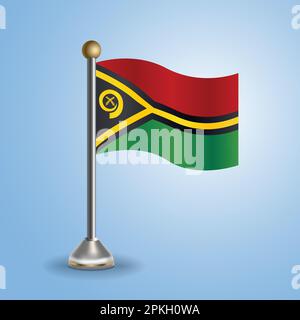 State table flag of Vanuatu. National symbol, vector illustration Stock Vector