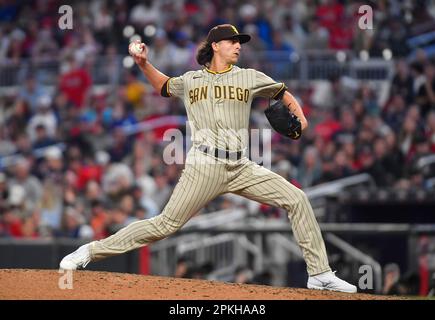 ATLANTA, GA – APRIL 07: San Diego third baseman Manny Machado (13) warms up  prior the start of the MLB game between the San Diego Padres and the  Atlanta Braves on April